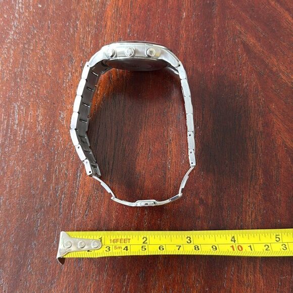 Emporio Armani AR2434 Chronograph Watch Dark Graphite Sunray Dial Steel 43mm - Picture 8 of 12